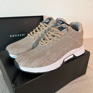 Conzuri Height Boost Sneakers Men’s 8.5 – Beige Knit – New With Box